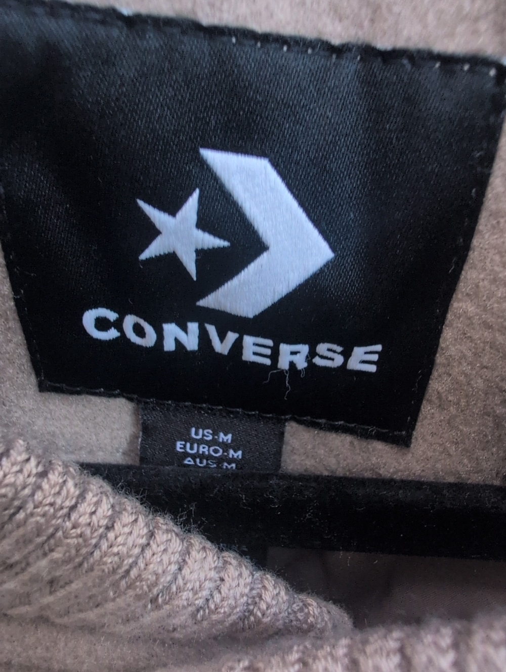 Men's Converse Premium Varsity Jacket Neutral Size M NWT - Picture 2 of 5
